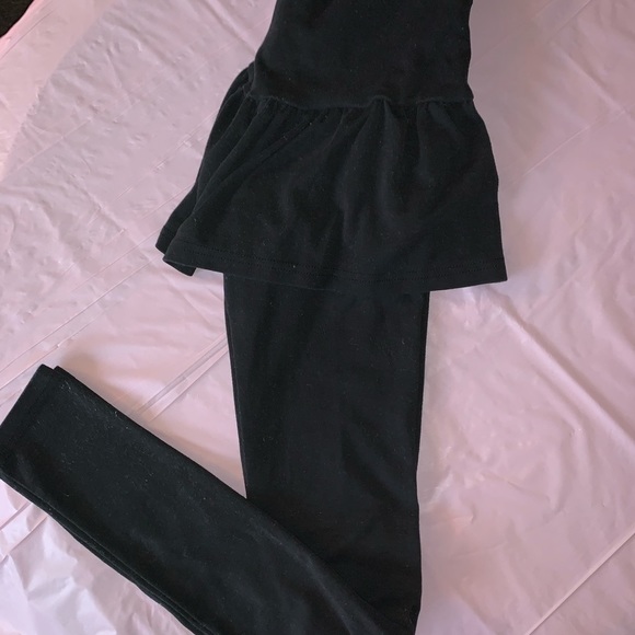 Pants - Black leggings with skirt attached. Size small